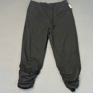 Free People Relaxed Ruched Leg Parachute Pants Black OB1656951 Womens Medium